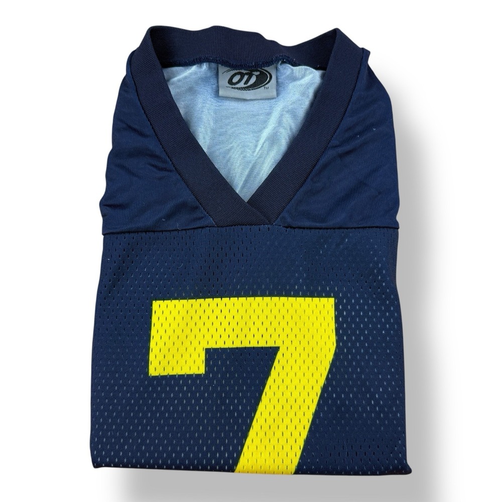 OT Sports Blue Yellow Michigan Wolverines #7 Jersey Men's XL Vintage Made in USA